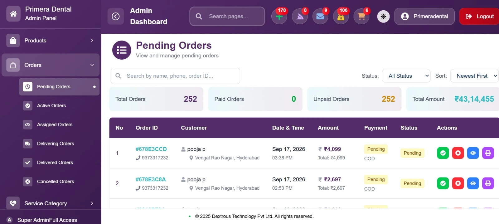 Automated SMS, Email & WhatsApp Alerts